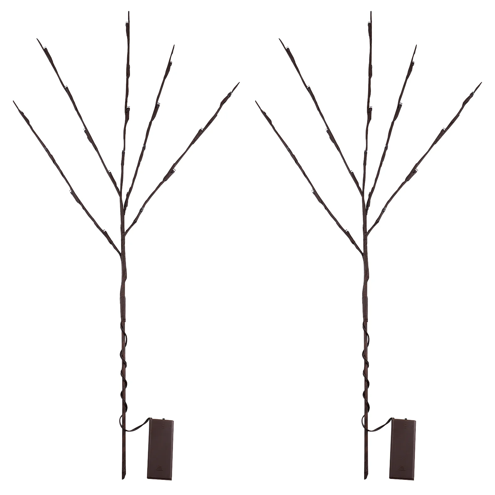 

2pcs 20 LEDs Branch Lights Bendable Twig Lighted Branch Powered Decorative Lights for Home Party Decoration ( Warm Light )