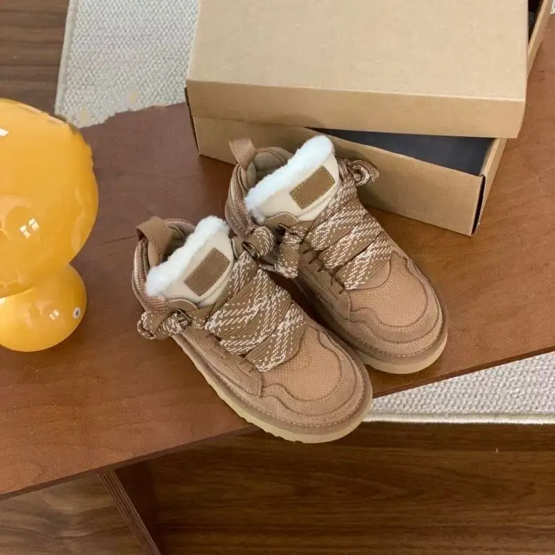 Новые классические ультра мини-сапоги на платформе, кожаные замшевые шерстяные удобные зимние женские меховые тапочки K98 ‮ 34-53 SeziS UggS