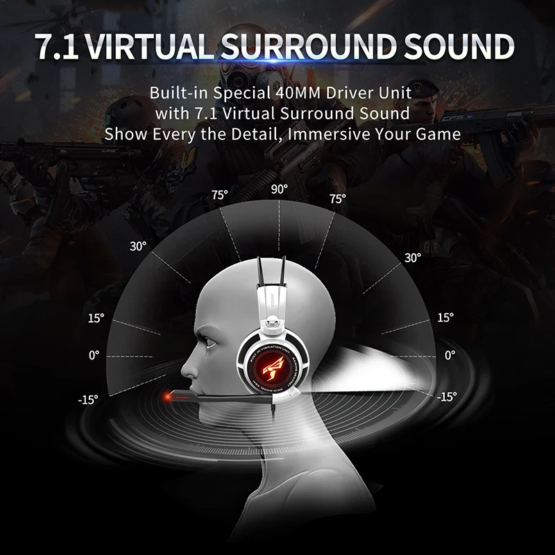 Somic G941 Gaming Headset 7.1 Sound Vibration Amplify Headphone With Mic LED Light For PS5/PS4/PC/Laptop/Computer wired headphones gaming headphones wired headset