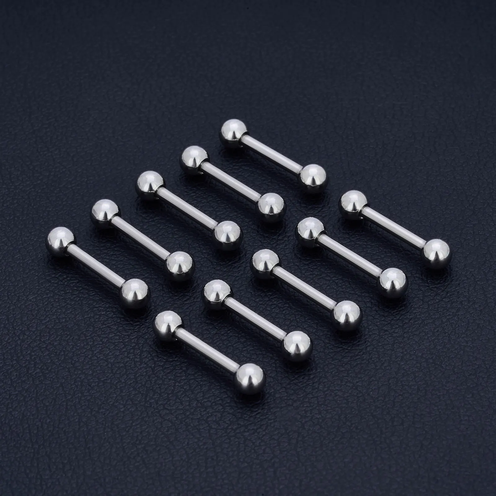 10pcs G23 Titanium Tongue Piercing Ring Industrial Barbell Ring Long Nipple Bar Ear Tragus Helix Conch Piercing Body Jewelry piercing jewelry body piercing earrings ear piercing jewelry body piercing jewelry body jewelry