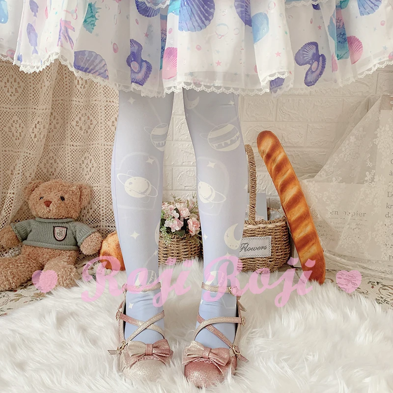 Fashion Lolita Socks for Women Spring Summer Tube Socks Velvet Print Knee Socks Lolita Japanese Stye Thigh High Stockings