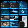 XTOOL AD20 Bluetooth OBD2 Scanner For Engine System Diagnostic Code Reader HUD Display Perfromance Test Lifetime Free Update 3