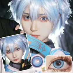 Vibrant Myopia Colored Contacts - Half Year Wear Cosplay Lenses for Halloween and Party Fun (Magic Pop Blue)