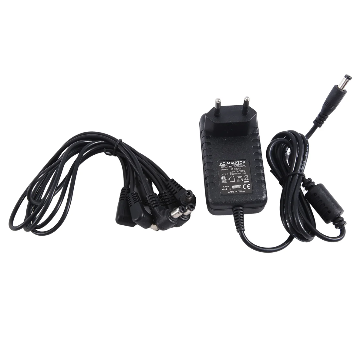 

Блок питания для гитарной педали с наконечником 9 В, отрицательные 5-ходовые кабели с маргариткой для гитарной педали, европейская вилка