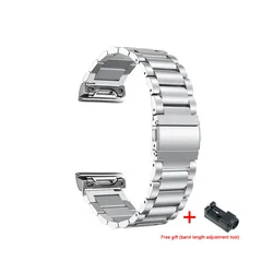 Premium Quick Release Band for Garmin Fenix - Elegant AMOLED Strap Replacement (Silver)