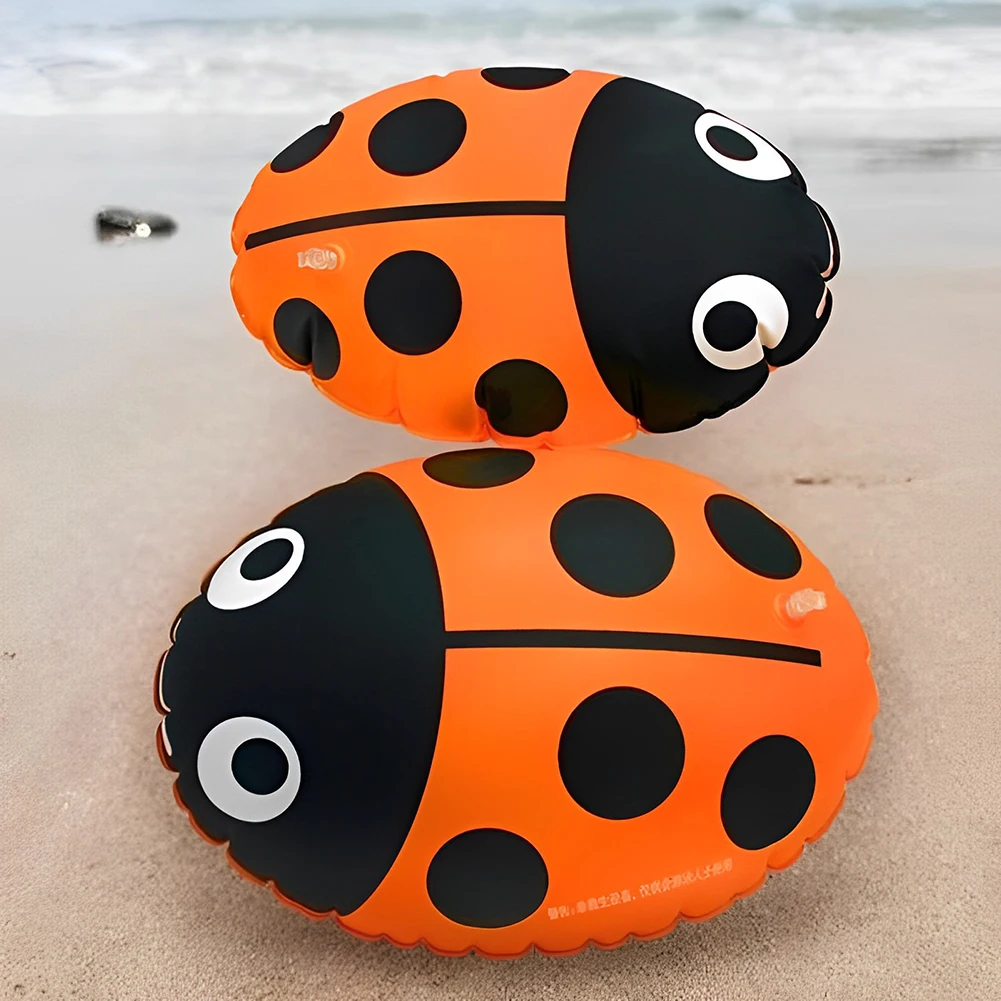 PVC Flotation Drift Bag Inflatable Ladybug Swim Float Bag Floating Multifunctional with Waist Belt Adjustable for Water Sports