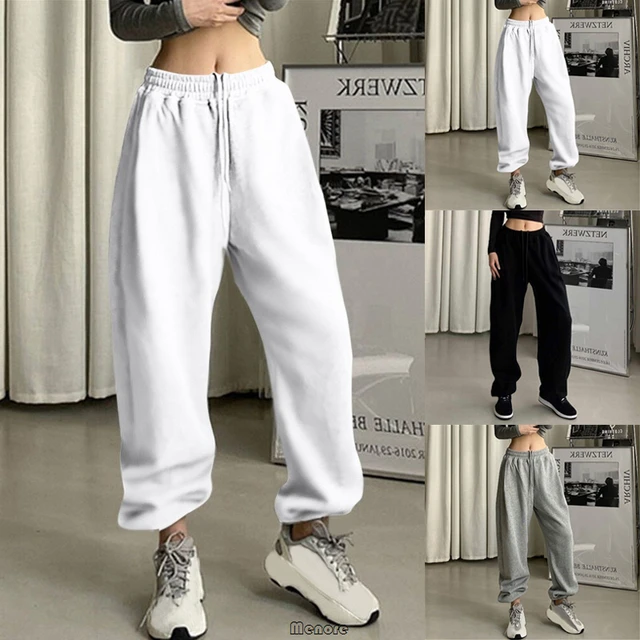 Women pants Black Jogging Sweatpants Women for pants Baggy Sports Pants  Gray Jogger High Waist Sweat Casual …