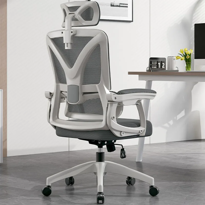 White Ergonomic Office Chair Study Designer Arm Home Office Chair Acrylic Rolling Cadeiras De Escritorio Balcony Furniture