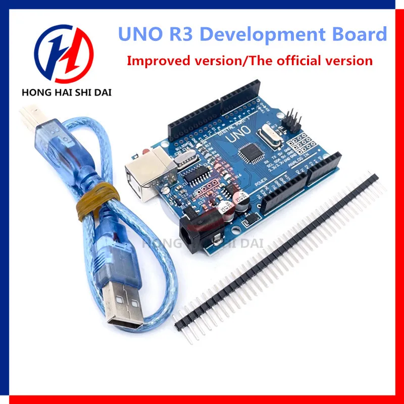 Scheda Di Sviluppo Uno R3 Atmega328P Ch340 Ch340G Per Uno R3 Con Intestazione Pin Diritta