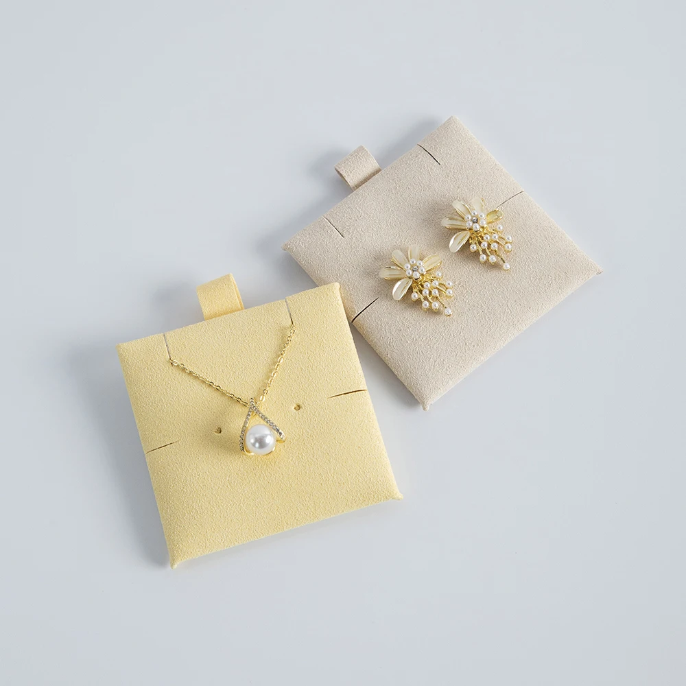 Mikrofaser-Suedette-Schmuckverpackungs-Display-Pads können personalisierte Ohrringe, Halsketten, Armbänder, Schmuck-Einlegekarten sein – Detail 7