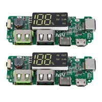 LED Dual USB 5V 2.4A Micro/Type-C USB Mobile Power Bank 18650 Charging Module Lithium Battery Charger Board 2Pcs-BtLife 1