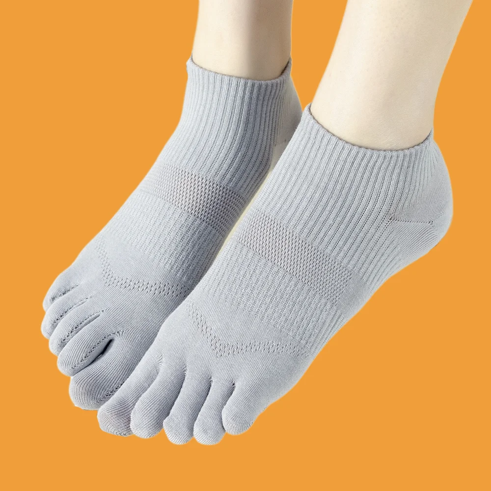 5/10 Pairs Five Fingers Socks Women Fashion High Quality Cotton Mesh Summer Toe Socks Sports Anti-slip Low Cut Ankle Socks