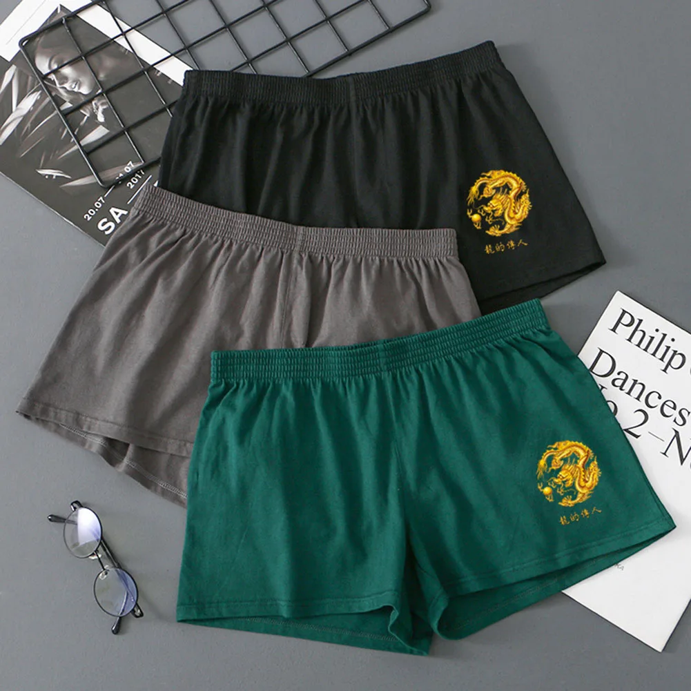 

1pc Men's Printed Boxers Shorts Sleep Home Pajama Shorts Sport Arrow Pants Underwear Loose Boxers Briefs Breathable Men Panties