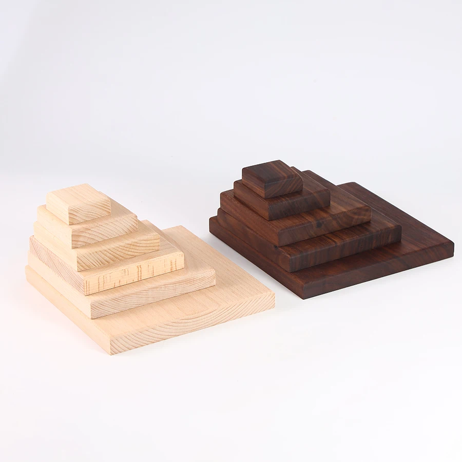 Walnut and Beech Wood Display Gift Base, Handmade Doll Display Stand, Simple Jewelry Tray, Cosmetics Organizer ,Jewelery Holder