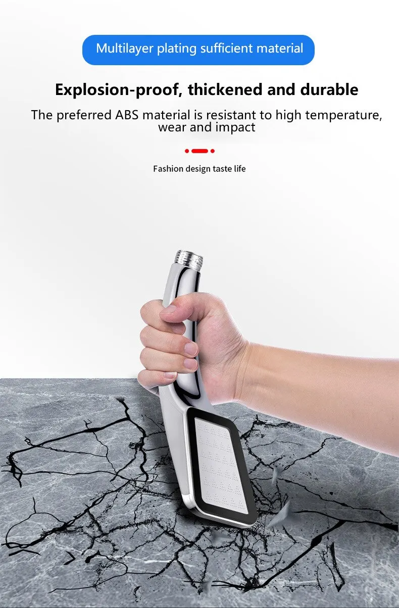 Description Picture 5 of item300-Hole Square Hand-Held Pressurized Shower Head Shower Nozzle Bath Shower Pressurized Shower Head Water-Saving Shower Head