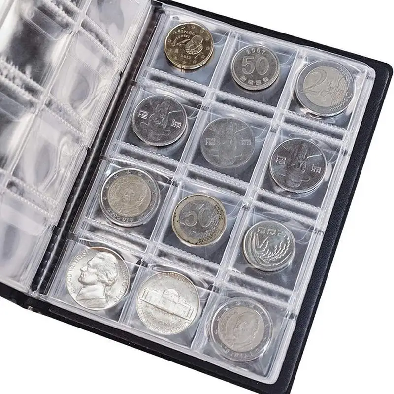 Coin Album Holders Home Decoration 120/150/240 Pockets Money Organizer Gifts Collection Book Stamp Photo Album