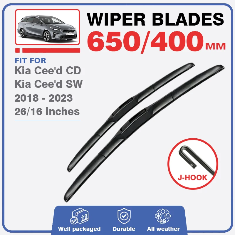 FrontRearWiperBladesForKiaCeedCeedCDSW20182023Windshield