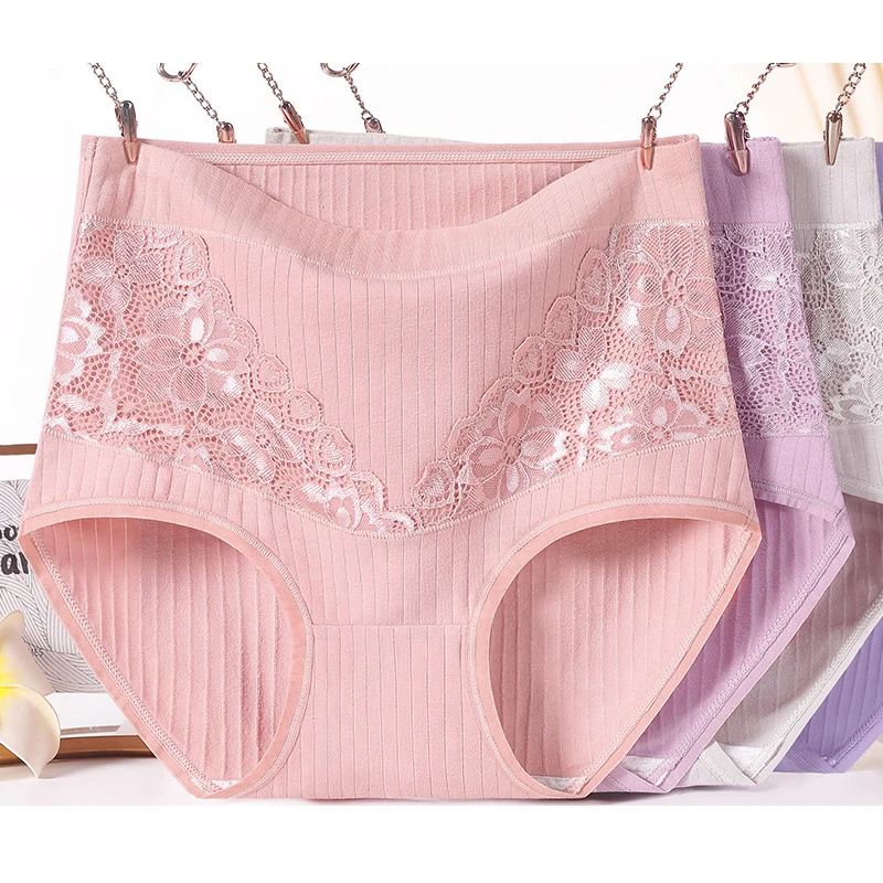 

Plus Size Women Panties High Waist Cotton Crotch Briefs Female Ladies Solid Underwear Sexy Lingerie Large Calcinhas Feminina