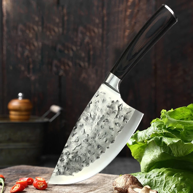 

Кухонный нож из нержавеющей стали, кухонный нож для нарезки, острый нож в китайском стиле для мясника, нож для овощей и фруктов, инструмент для готовки