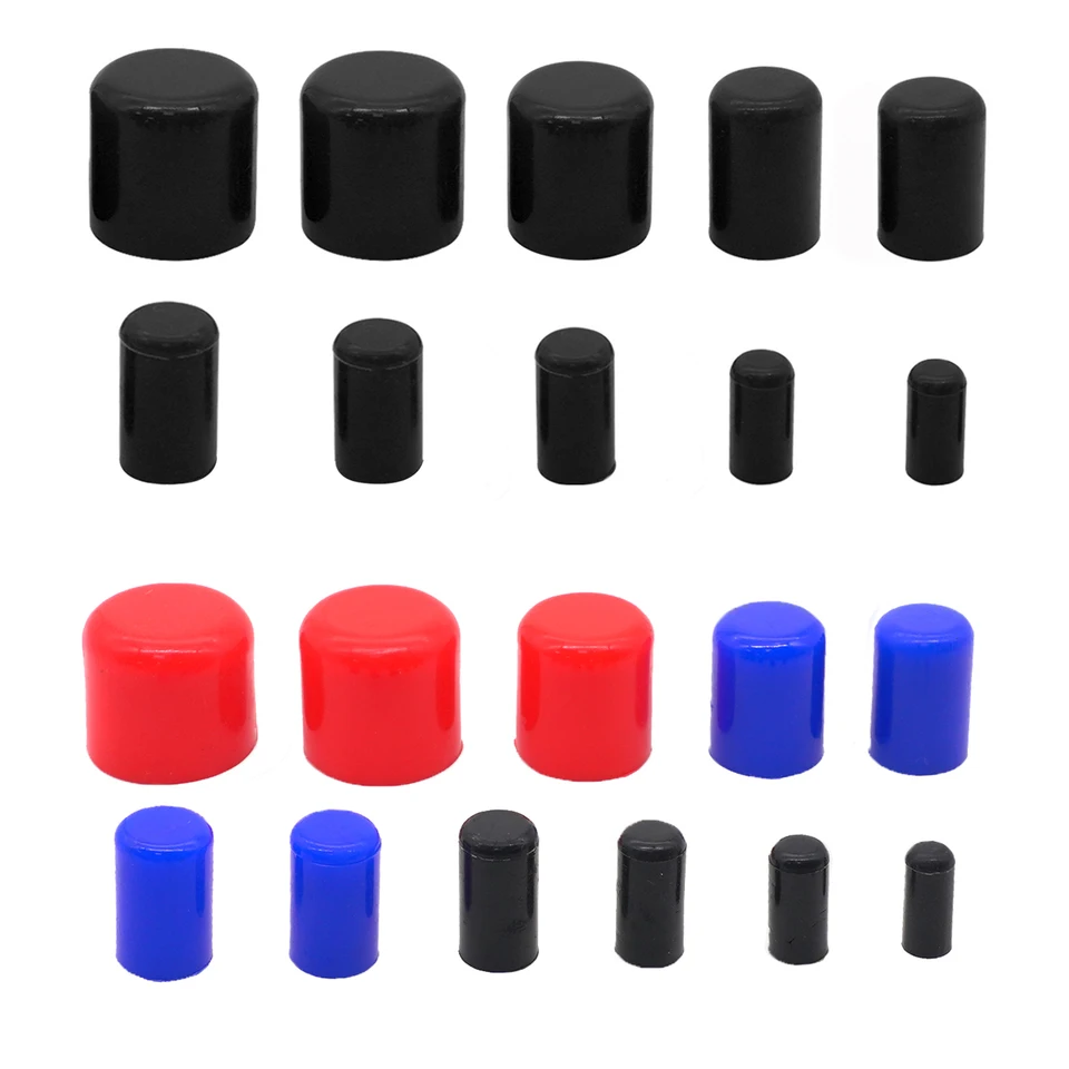 Silicone Tube Caps Sourcingmap 5Pcs 8mm 5/16" Silicone Intake Vacuum Hose Bung Blue Blanking Cap