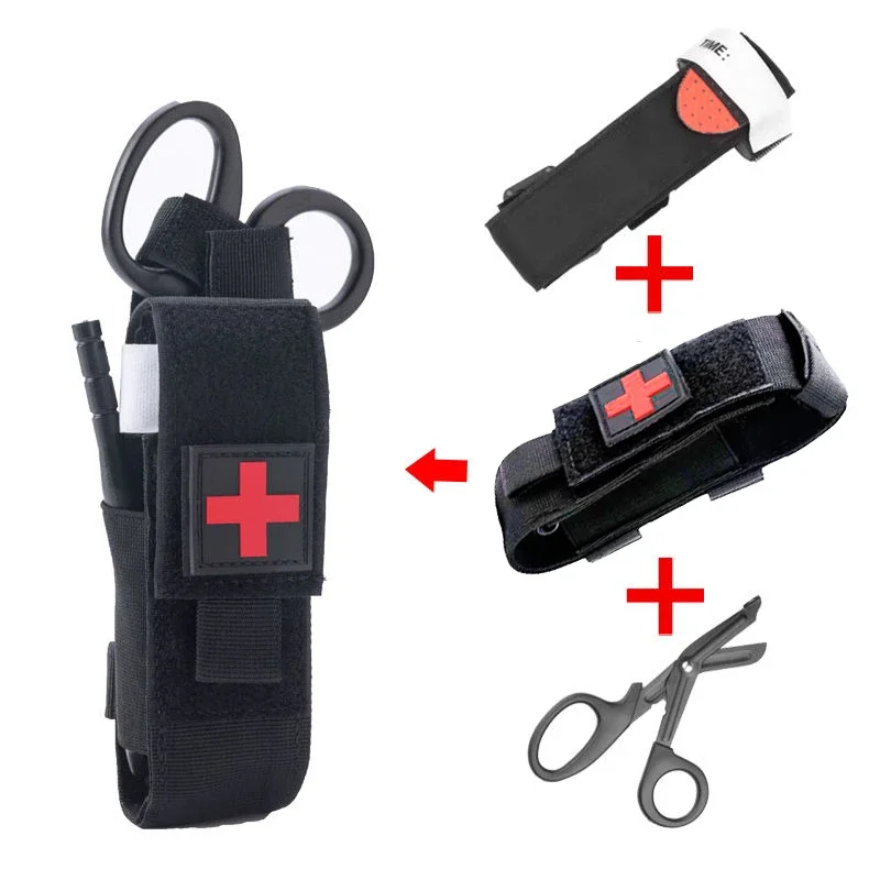 Cat First Aid Kit Tourniquet Molle Survival Set Pouch Nursing Holder Medical Gear Scissors Bag Outdoor Equipment tourniquet kit first aid pouch first aid kit tourniquet holder tactical tourniquet first aid scissors outdoor bag survival tool