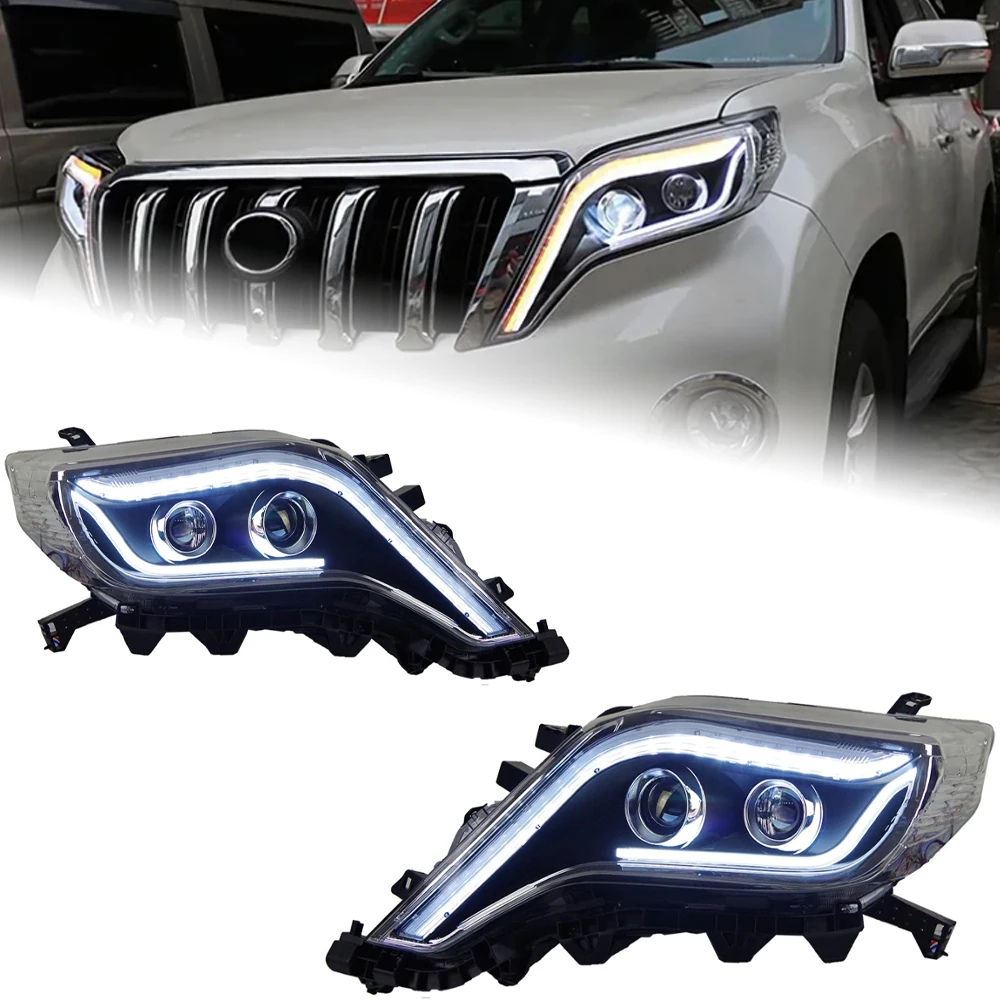 

AKD Car Styling for Toyota Prado LC150 2013-2017 LED Headlight LED DRL Hid Option Head Lamp Angel Eye Bi Xenon Beam Accessories