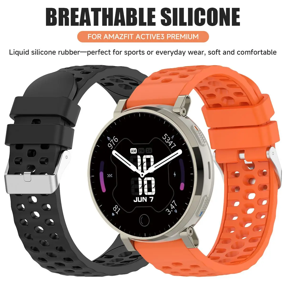 Premium 20mm Silicone Watchband - Enhanced Comfort Bracelet Strap