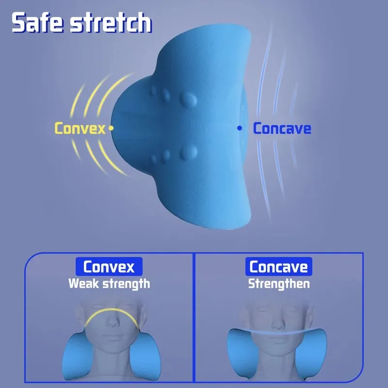 Neck Shoulder Stretcher Relaxer Cervical Chiropractic Traction Device Massage Pillow for Pain Relief Cervical Spine Alignment