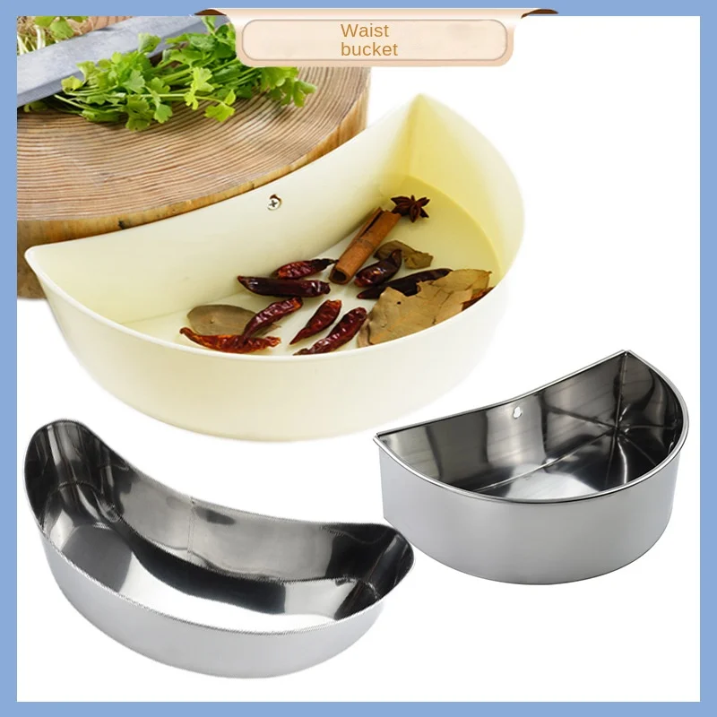 1PCStainlessSteelWaistBucketHotelKitchenSundryBucketCutting