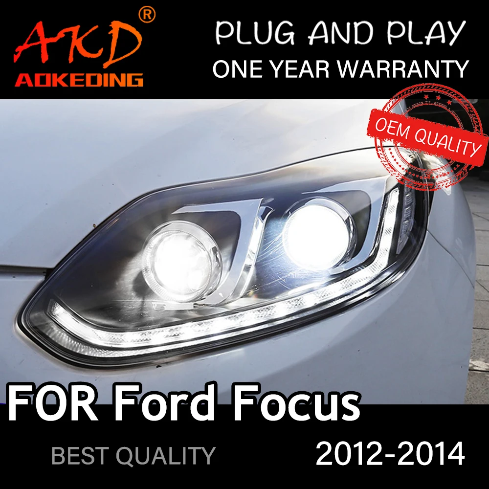 Headlight For Ford Focus 2012 2014 Car автомобильные товары LED DRL