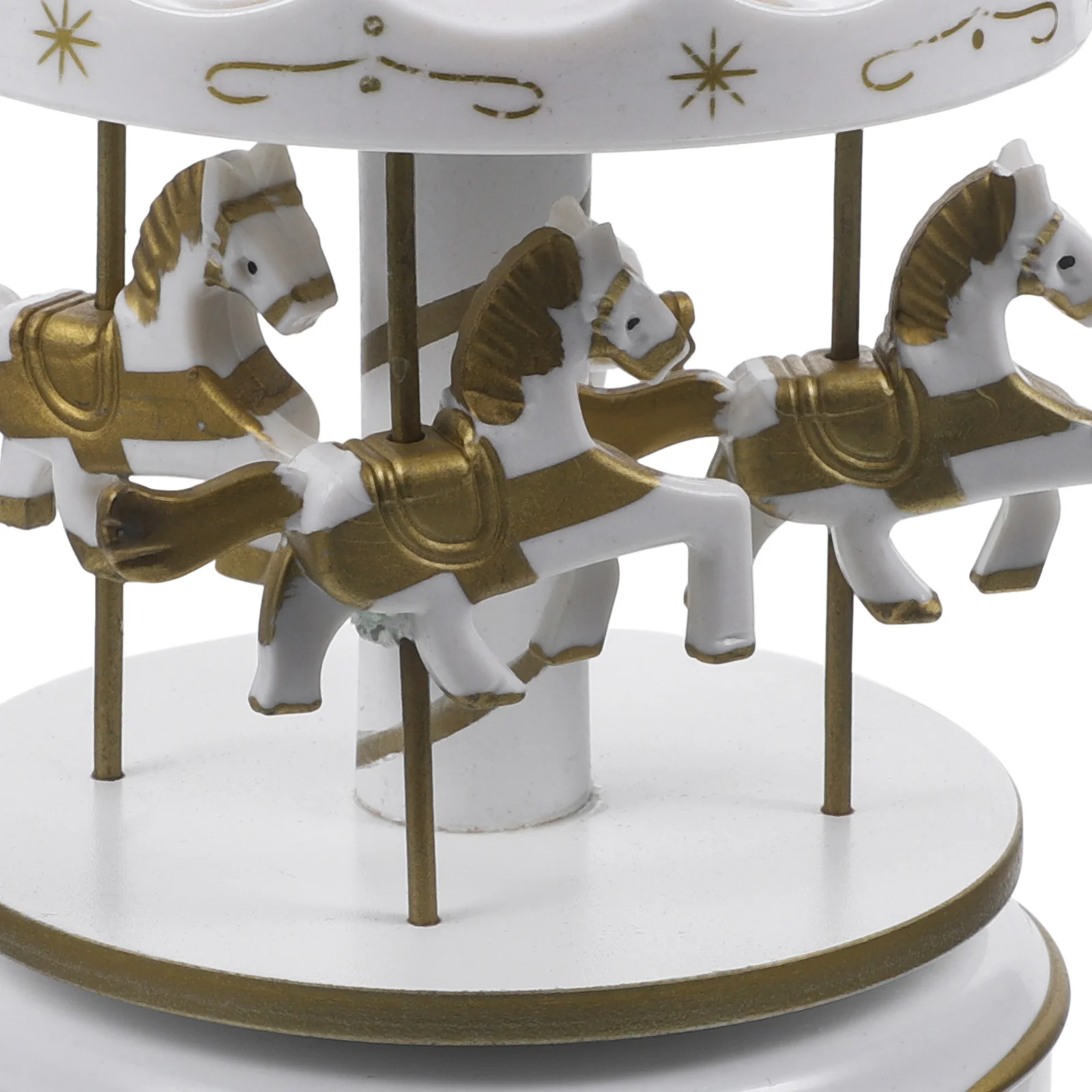 Plastic Merry-Go-Round Carousel Wind Up Music Box Kids Gift (Random Style) Plastic Music Box Carousel