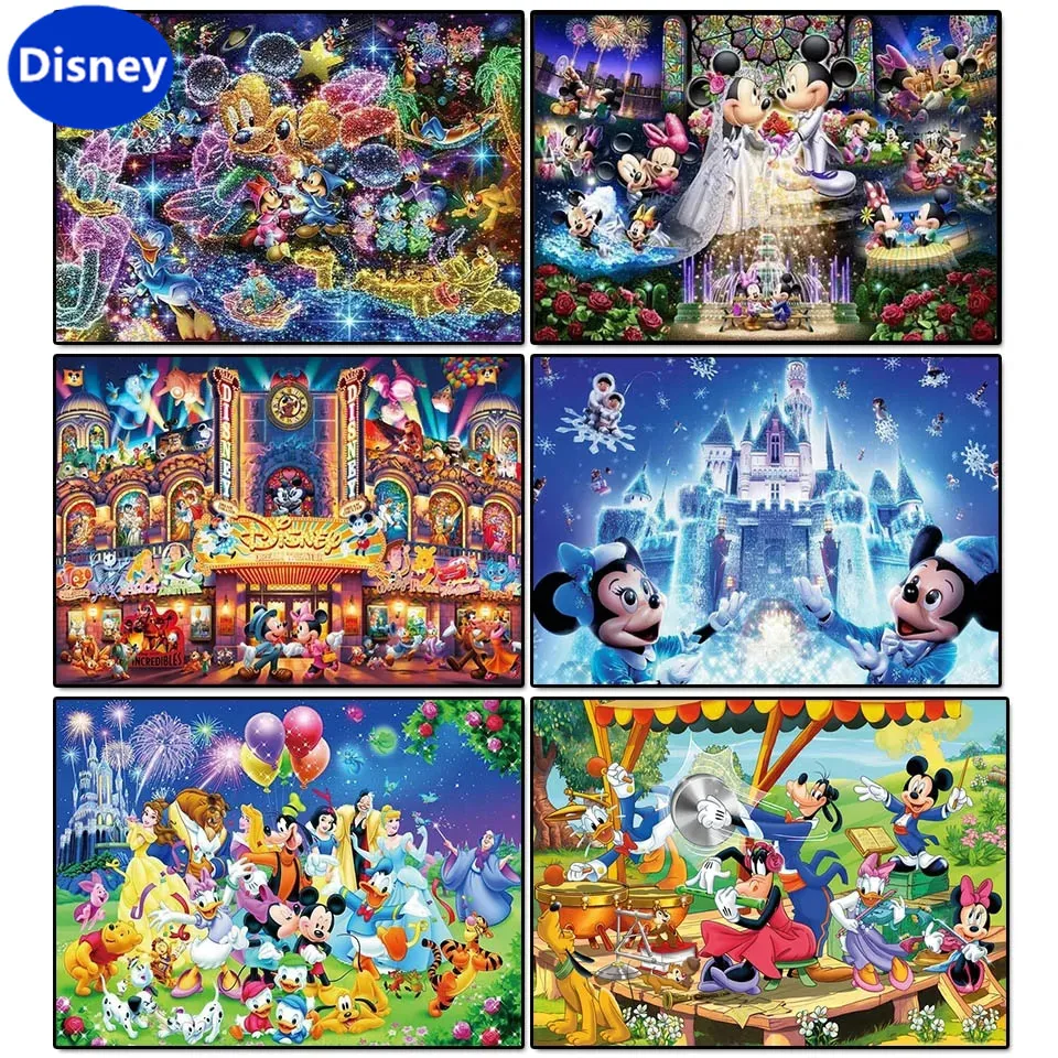 

1000 Pieces of Puzzle Disney Diamond Painting Mickey Mouse Children's Puzzle Leisure Time Games Holiday Gift