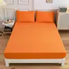 Black Fitted Sheet Home Bed Linen 90x200 Bed Cover with Elastic Band tampa de colchão Double Bedsheet(Pillowcase Need Order) 6