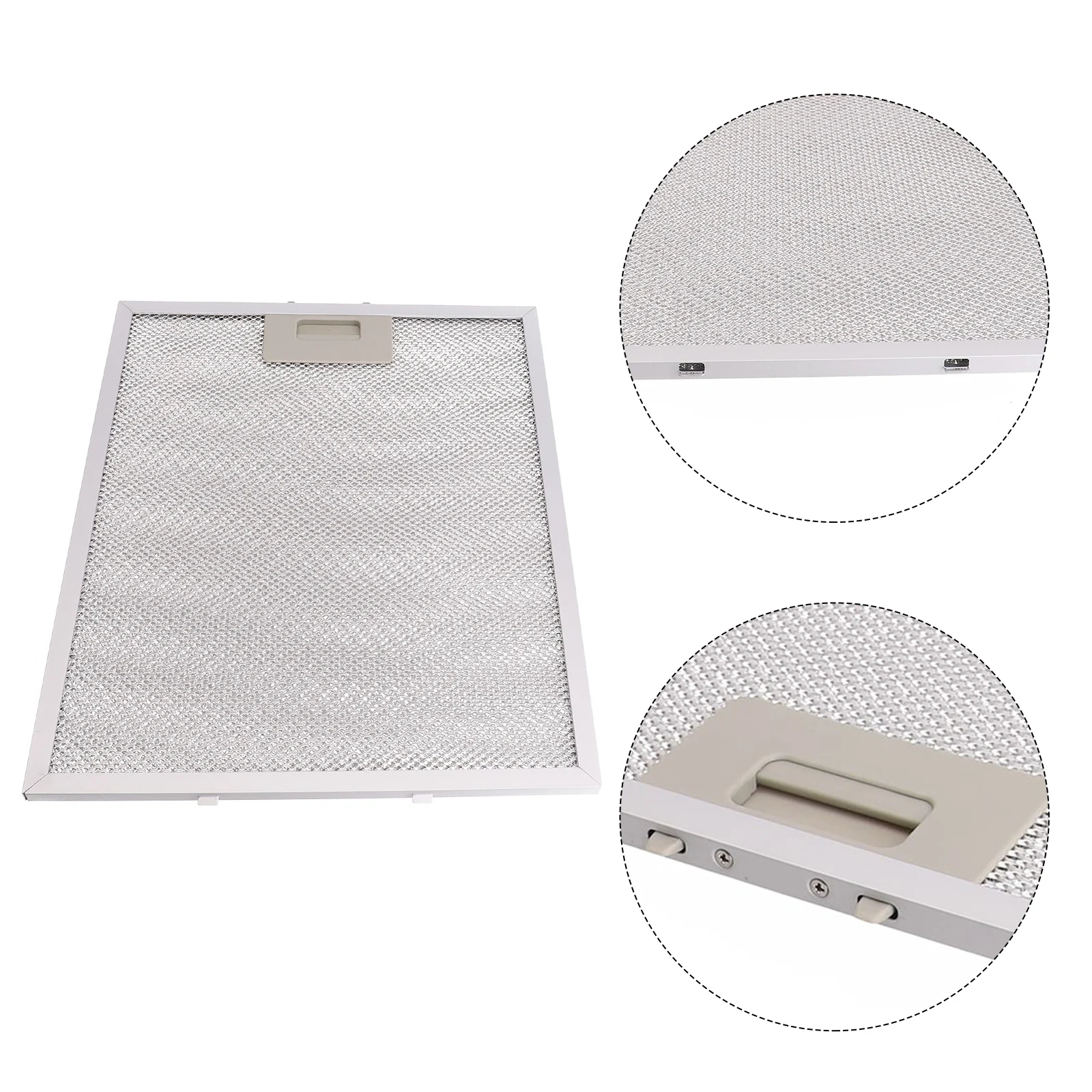 Durable Exquisite High Quality Practical Cooker Hood Filter Accessories 1Pcs 350x285x9mm Silver Kitchen Supplies