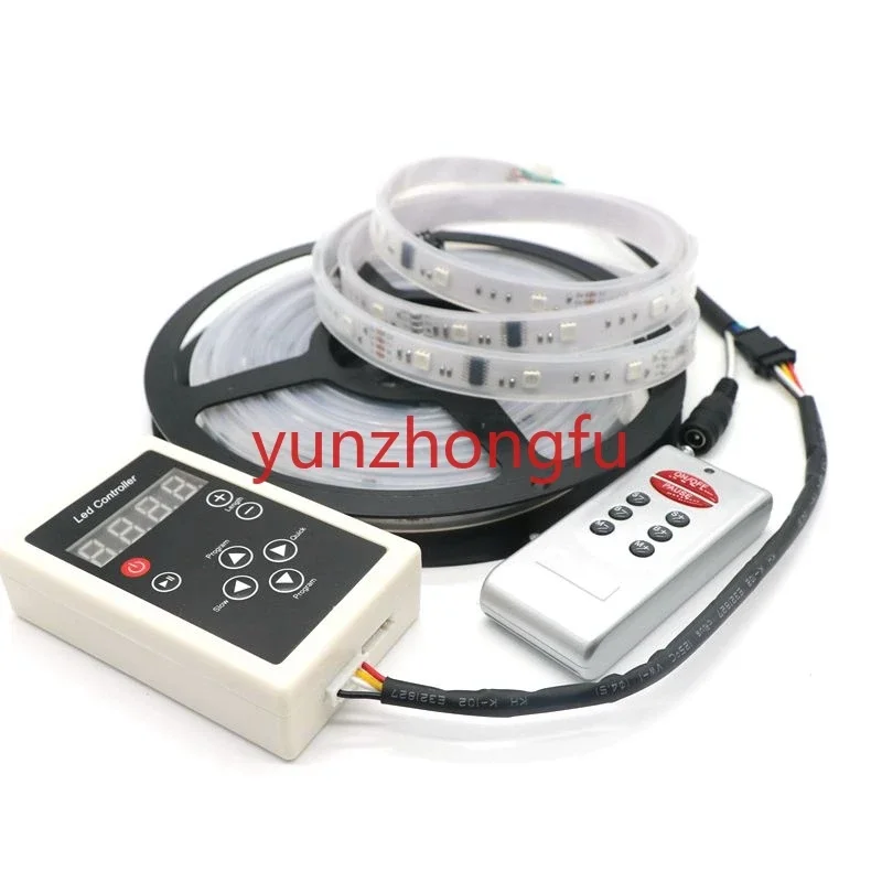 

12V 6803 IC 133 Magic Dream Color LED Flexible RGB Strips Light 30LED/M IP67 SMD 5050 Tape +Controller