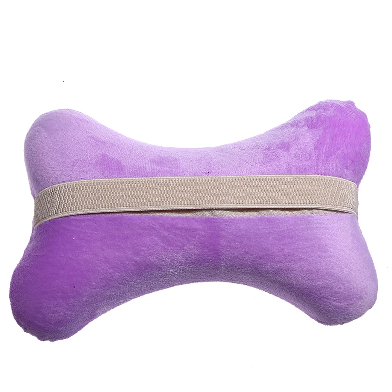 자동차 목 머리 받침 베개 메모리 폼 자동차 좌석 목 베개 통기성 크리스탈 벨벳 머리와 목 수면 베개 지원