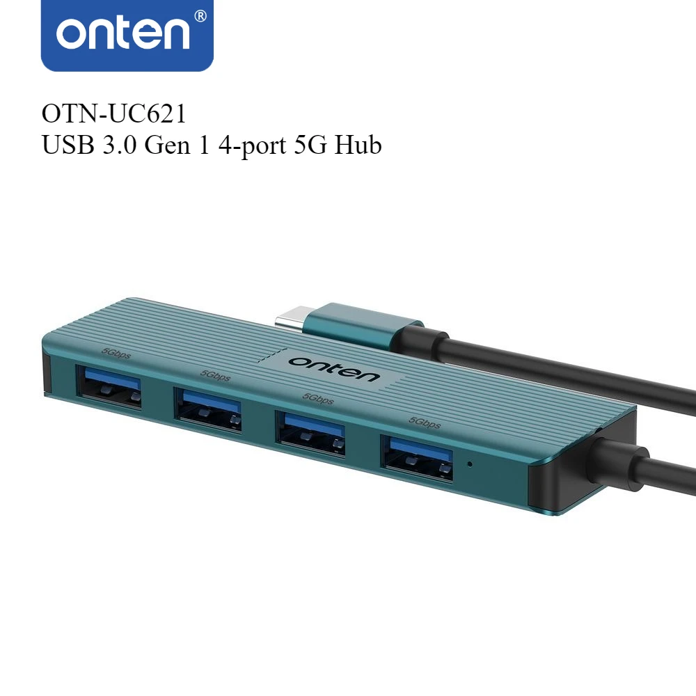 ONTEN Type-C 허브 USB 4 포트 5Gbps/10Gbps 어댑터 USB/Type C 3.0/3.2 Gen 허브 MAC Windows용 고속 전송 데이터 도킹 스테이션