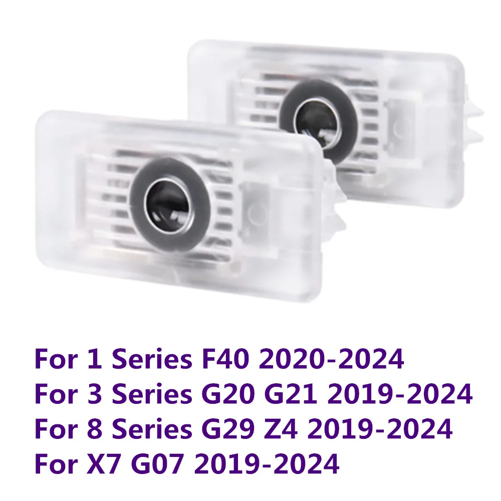 2 Stück LED-Türprojektoren mit Ghost-Shadow-Logo für BMW 1er, 3er, 8er Serie F40 G20 G21 320i 325i Z4 G29 X7 G07 - Willkommensbeleuchtung Zubehör