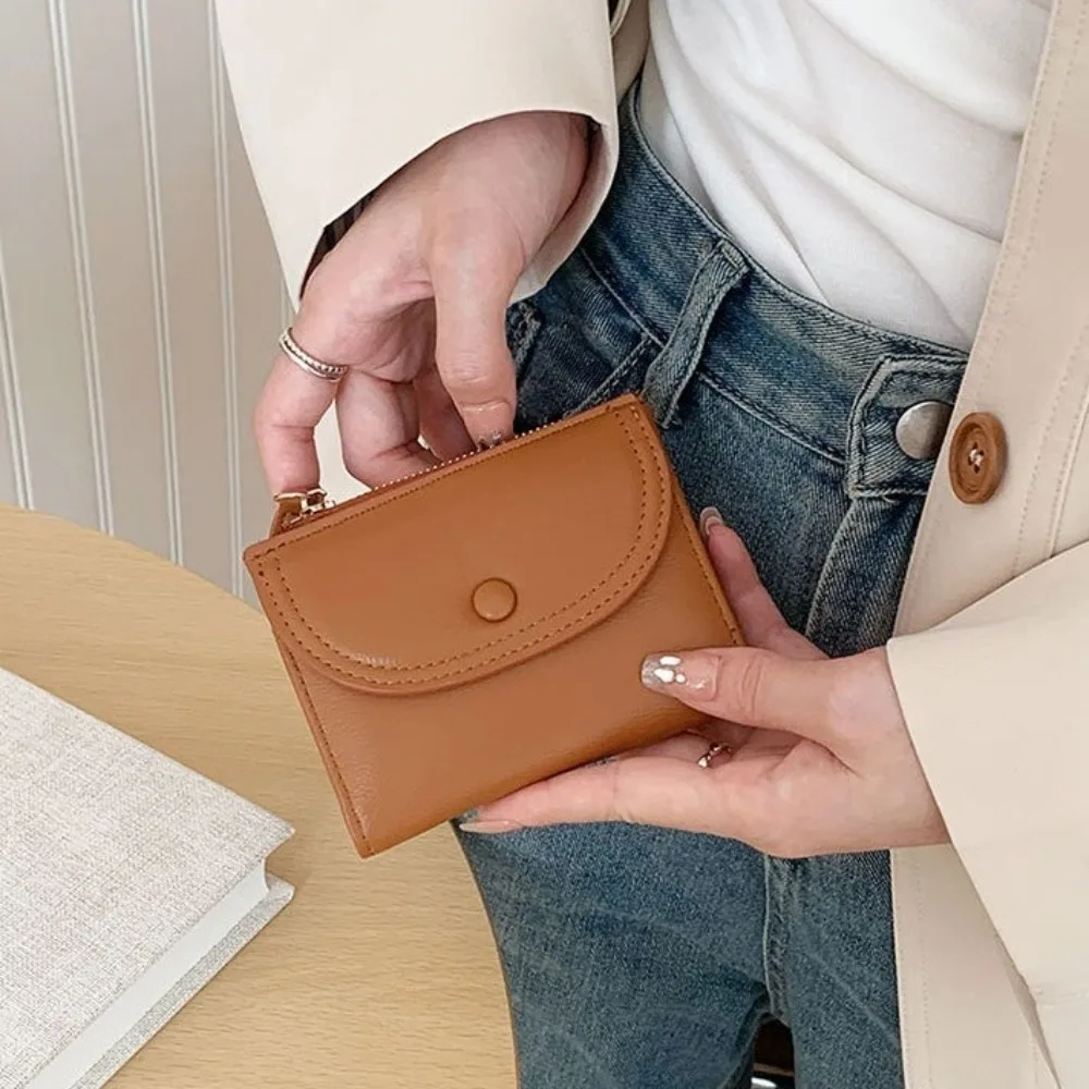 New Women Wallets Female Genuine Leather Purses Small Portable Coin Purse Large Capacity Money Bag