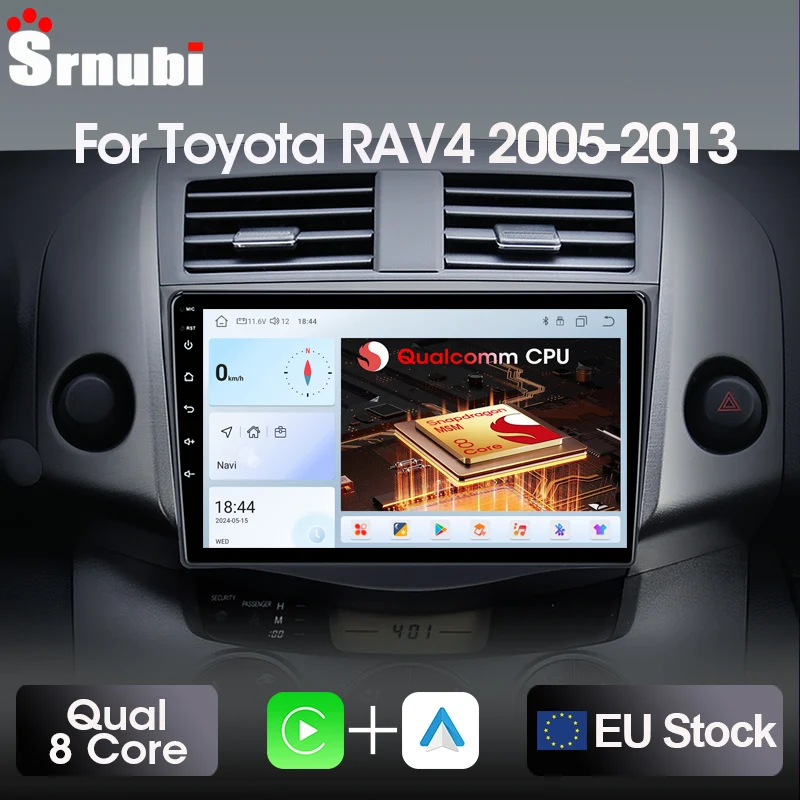 Srnubi Android for Toyota RAV4 Rav Carplay Auto Car Radio Multimedia Player Stereo Navigation GPS DVD Head Unit