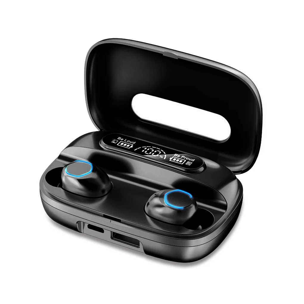 Bluetooth-наушники M9 с шумоподавлением совместимые зарядным устройством |