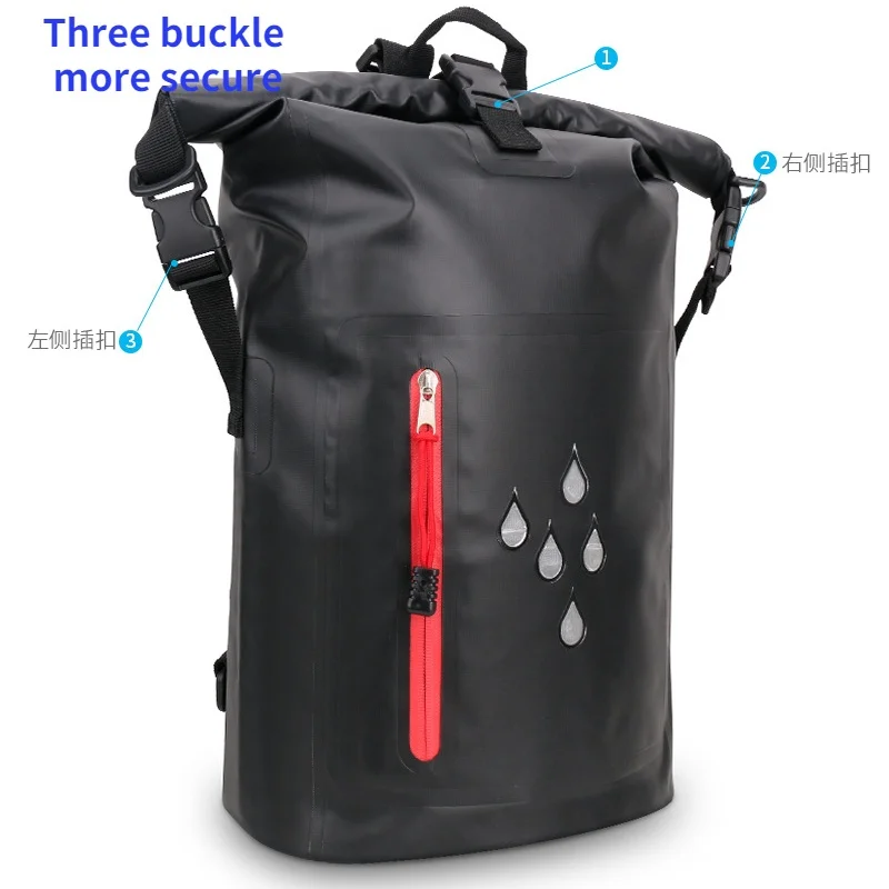 Outdoor Sports PVC Waterproof Rafting Bag Multifunctional Waterproof Bag Shoulder Outdoor Backpack 25L