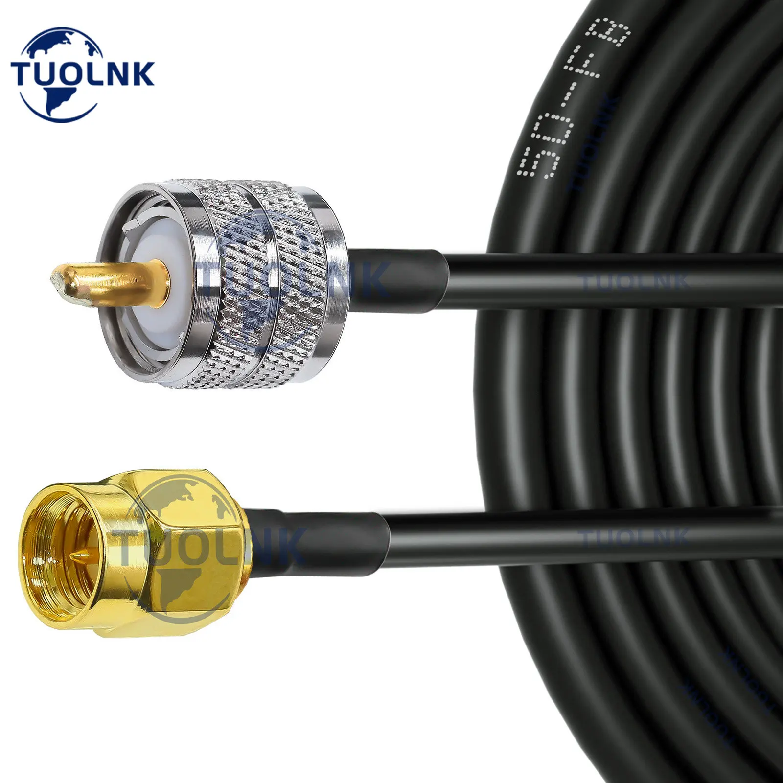 

5D-FB Extension Cable SMA to UHF Male Plug Female SO239 Connector Coaxial Cable for CDMA GSM 3G 4G LTE WiFi Antenna RF