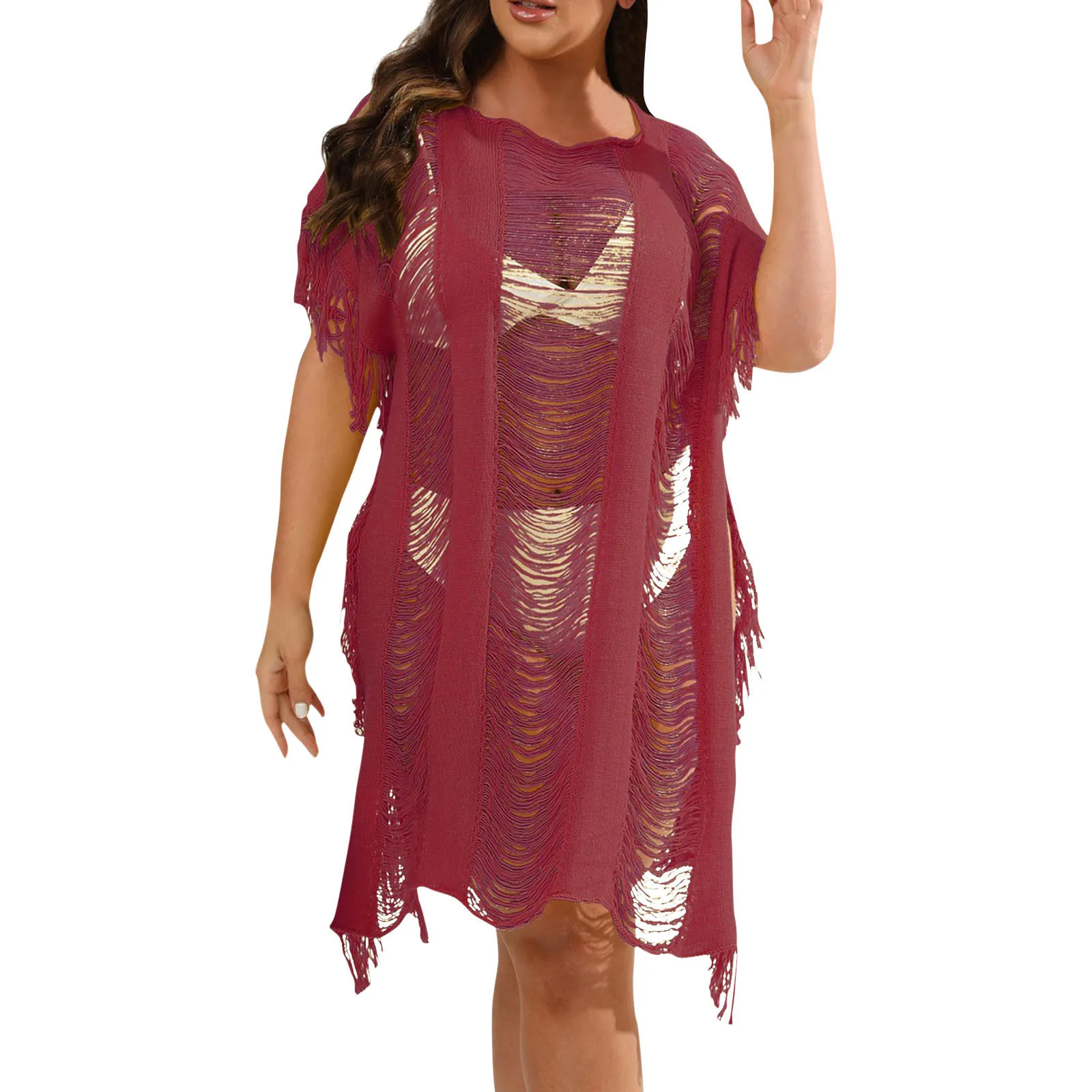 

Женская привлекательная ажурная блузка с разрезом, Привлекательная блузка, удобные дышащие модные купальники разных цветов