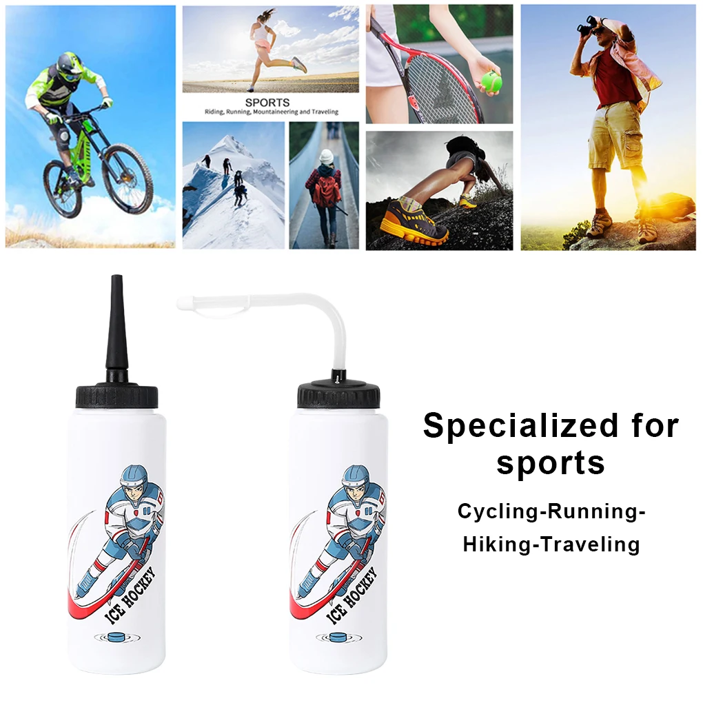 Squeeze Bottle Long Straw Cycling Hiking No Leaks Wide Applications Ice Hockey Bottle Type 1