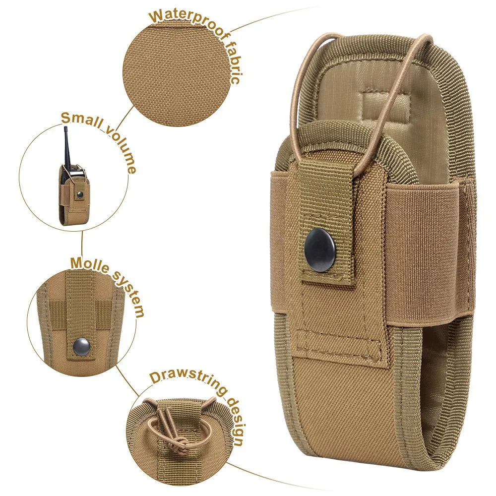 

Hunting Waist Bag Tactical Pouch Molle Radio Walkie Talkie Holder Pocket Portable Interphone Holster Carry Bag for Camping 1000D