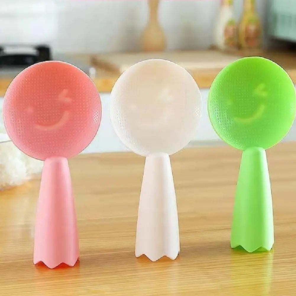 Non-Stick Plastic Rice Spoon Cute Face Rice Spatula Scoop Cooker Long Cooking Scoop Kitchen Utensil Tableware Tools