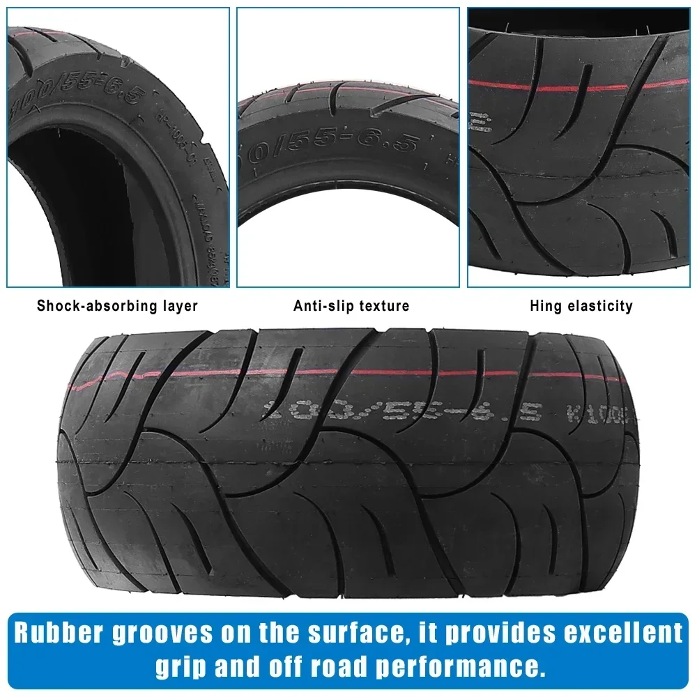11 Zoll verbesserter schlauchloser Anti-Pannen-Reifen für Kaabo Wolf Warrior Elektroroller 100/55-6,5 Jelly Gel selbstreparierender Reifen – Detail 4