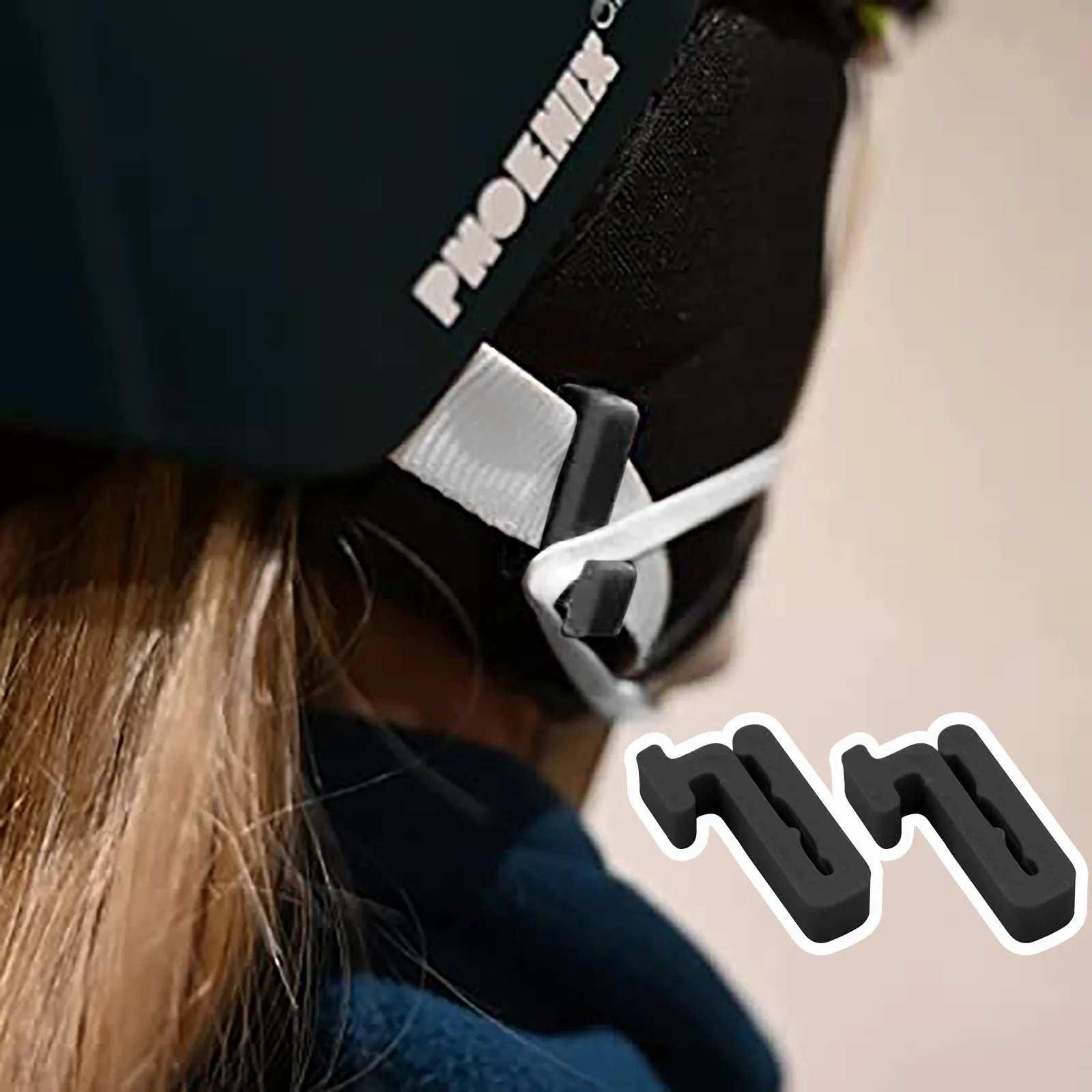 Mask Holder Ski Snowboard Holder 2 Pieces Black Mask Hooks