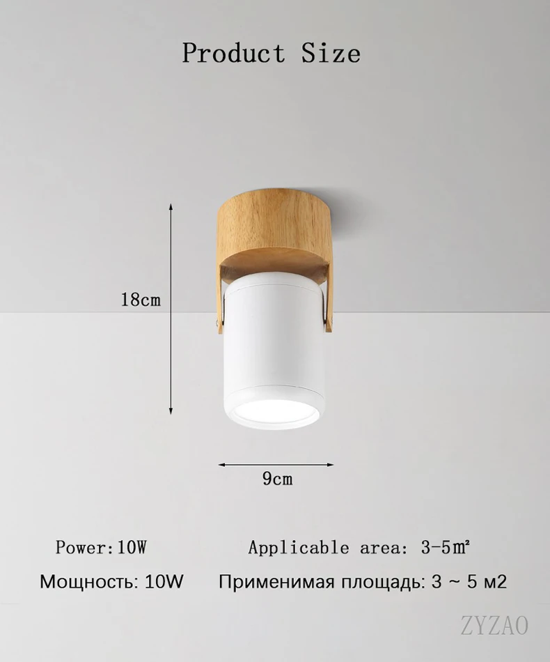Description Picture 6 of itemrotate ceiling lights Led Ceiling Track Light Log Home Wall Mounted Bedroom Living Room Background Wall Spotlight corridor Lamps